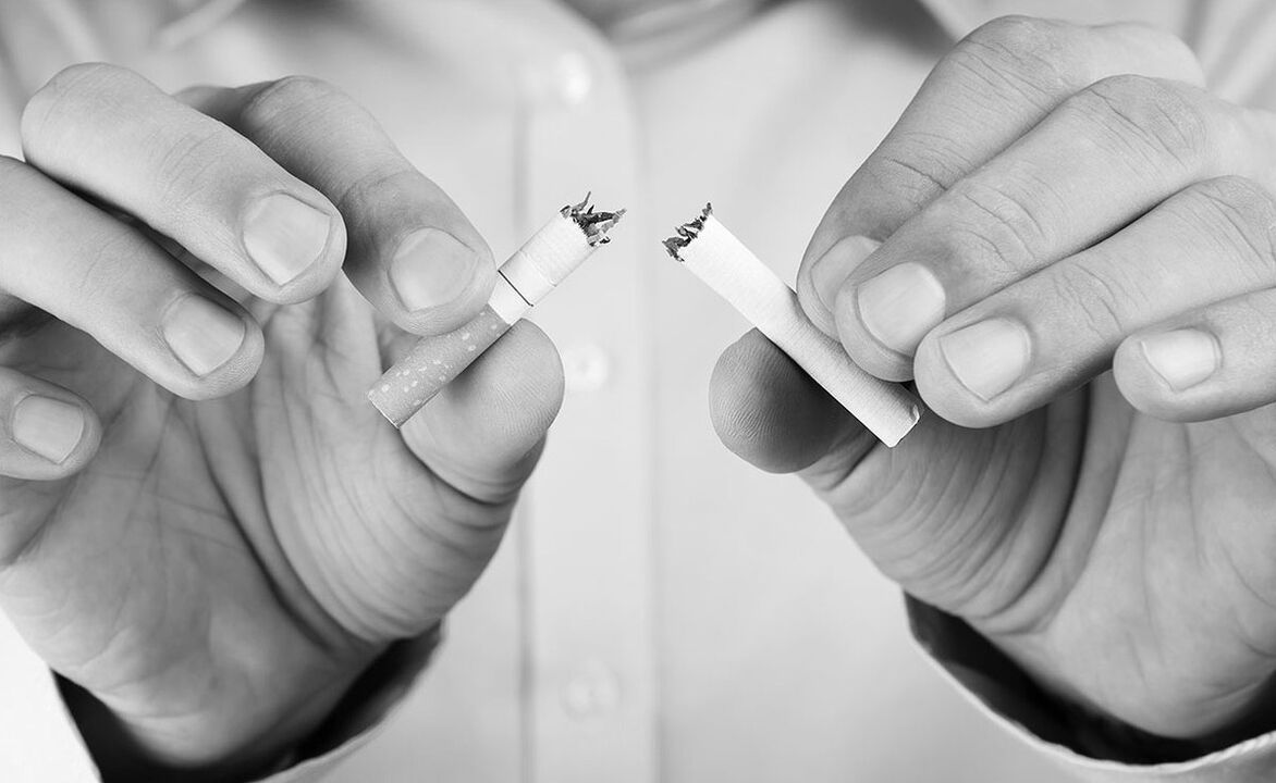 Weigering van roken met prostatitis