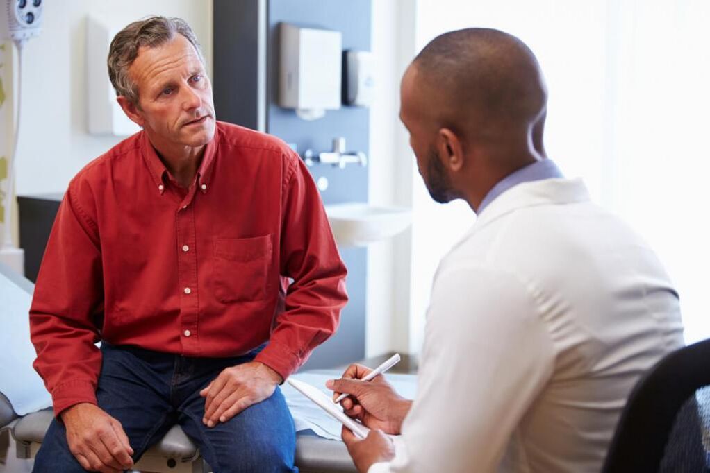 overleg met een arts voor chronische prostatitis
